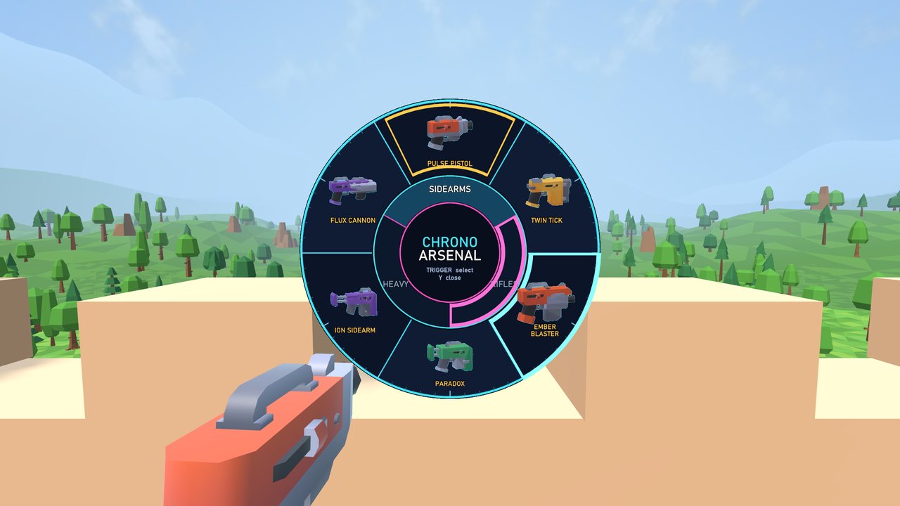 The Chrono Arsenal weapon wheel